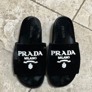 Prada velvet sandals. Size 37.